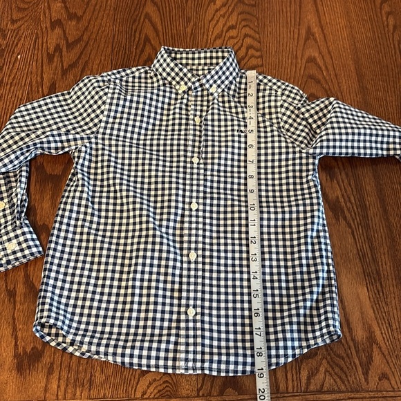 Vineyard Vines boys Blue and White checkered plaid Casual Button Down Shirt med - Picture 9 of 10
